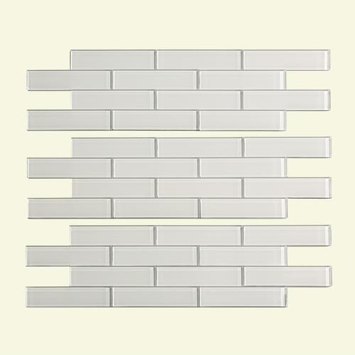 Aspect 12" x 4" Matted Subway Glass Peel & Stick Backsplash Tiles 3