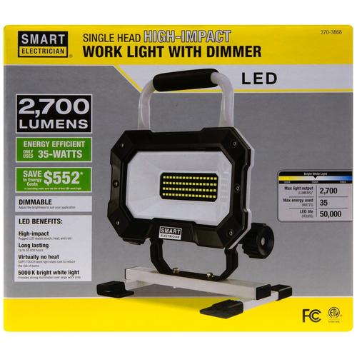 Smart Electrician® 2700 Lumen LED Single Head High Impact Worklight