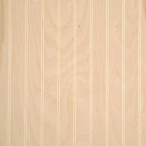 American Pacific 32" x 48" Unfinished Birch 2" Beaded Veneer Wainscot