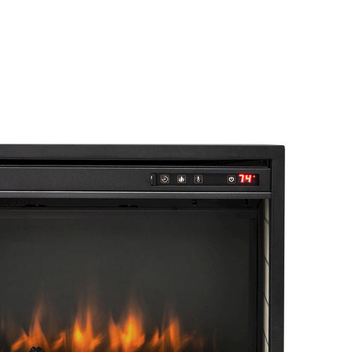 Easton Aged Black Media Electric Fireplace With Remote at Menards®