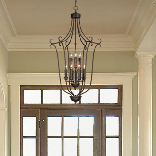 Patriot Lighting® Lincoln 20" Rubbed Bronze 9Light Caged Foyer at Menards®