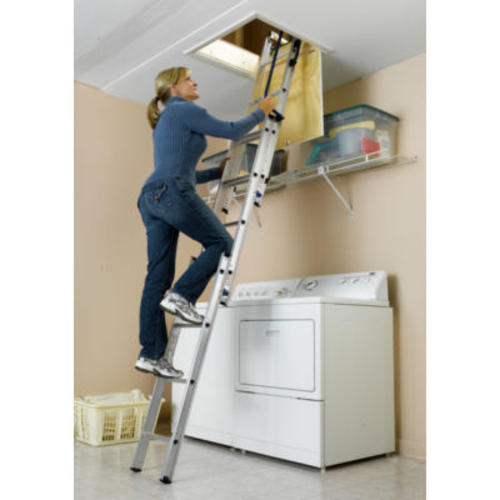 Compact Small Spaces Aluminum Attic Ladder at Menards®