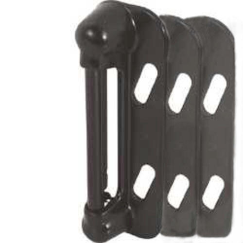 PrimeLine 11/8" Adjustable Black Aluminum Strike Plate with 2 Shims