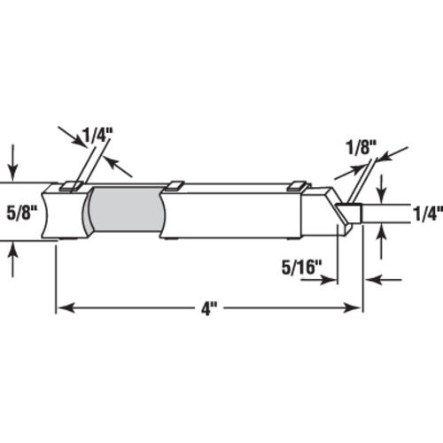 PrimeLine 20Pack 4" White Plastic RightHand Storm Window Slide Bolts