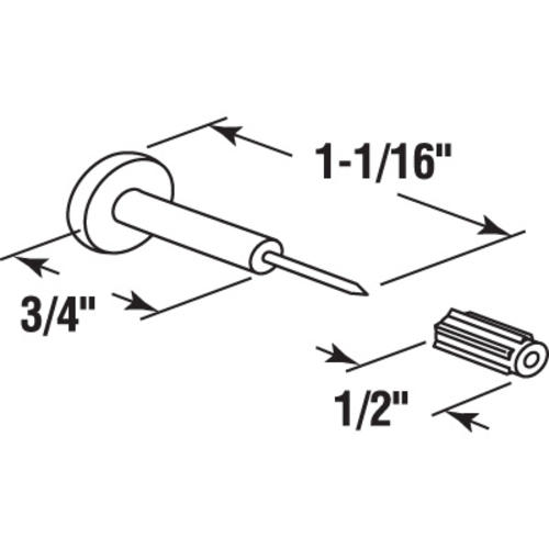 PrimeLine 6Pack 11/16" Plastic Window Grid Retainer Pins at Menards®