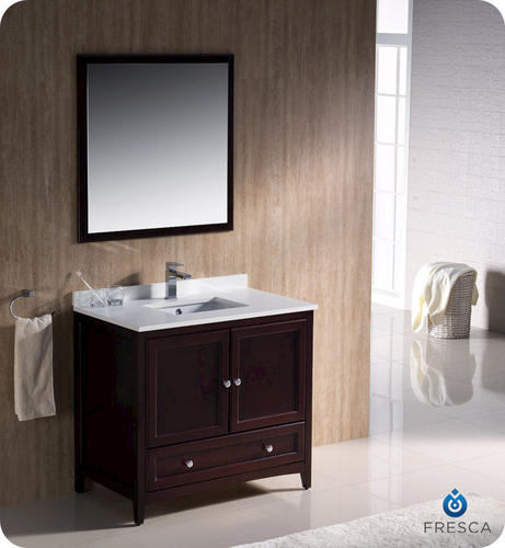 Fresca Oxford 36quot; Mahogany Traditional Bathroom Vanity at Menards®
