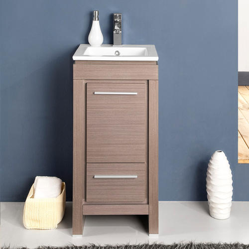  Allier 16quot; Gray Oak Modern Bathroom Vanity Ensemble at Menards