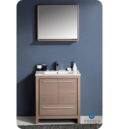  Allier 30quot; Gray Oak Modern Bathroom Vanity w/ Mirror at Menards
