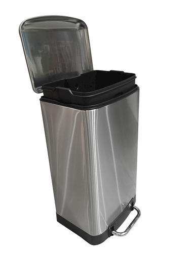 JoyWare 7.9 Gallon/30 Liter Rectangular Stainless Steel Step Trash Can ...
