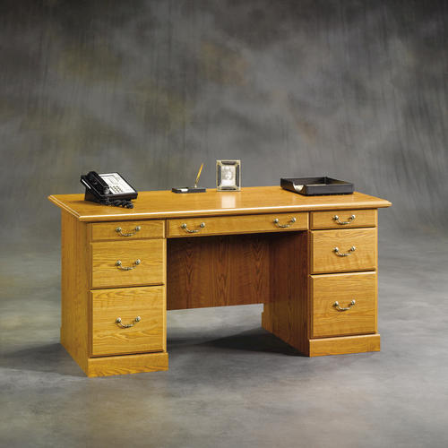 Sauder Orchard Hills Carolina Oak Executive Desk at Menards®