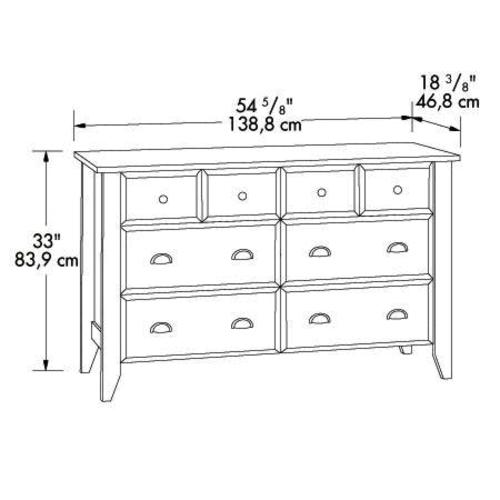 Sauder Shoal Creek Soft White 6Drawer Dresser at Menards®