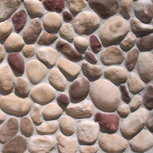 Cast Natural Stone 10 Sq. Ft. Earthblend River Rock at Menards®