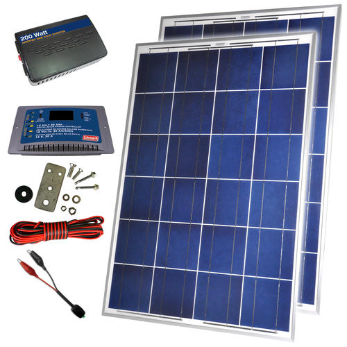 Coleman® 200 Watt Solar Panel Kit with Charge Controller and Inverter