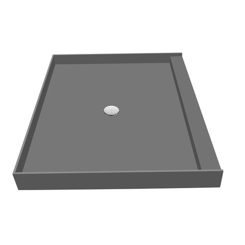 Redi Base® 30 x 42 Single Curb Shower Pan With Center Drain at Menards®