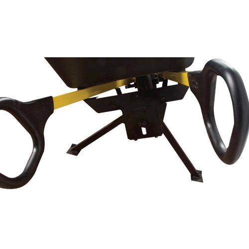 Truper® 6 cu. ft. Poly Wheelbarrow with Steel Handles and Level Legs at