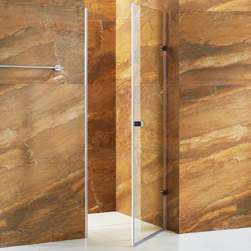 frameless clear glass shower enclosure