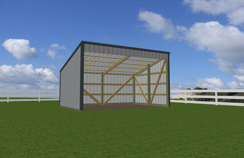 12'W x 18'L x 7'H Open Sided Shed at Menards®