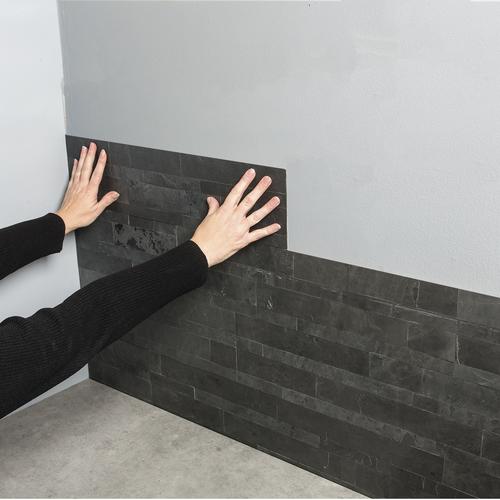 charcoal slate peel and stick stone backsplash