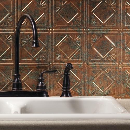 Fasade® Traditional 4 - 18" x 24" Vinyl Tile Backsplash in ...