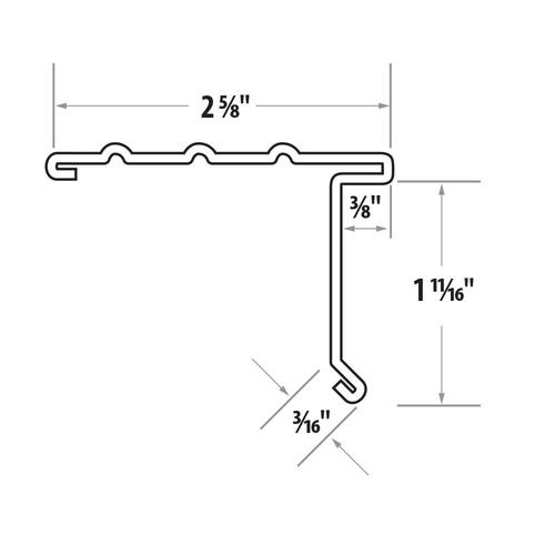 12' Aluminum Style D Roof Edging at Menards®