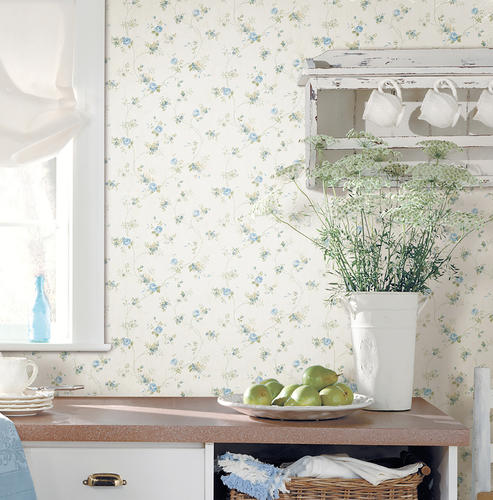 Blue Persimone Floral Vine Wallpaper at Menards® Blue Persimone Floral Vine Wallpaper at Menards®