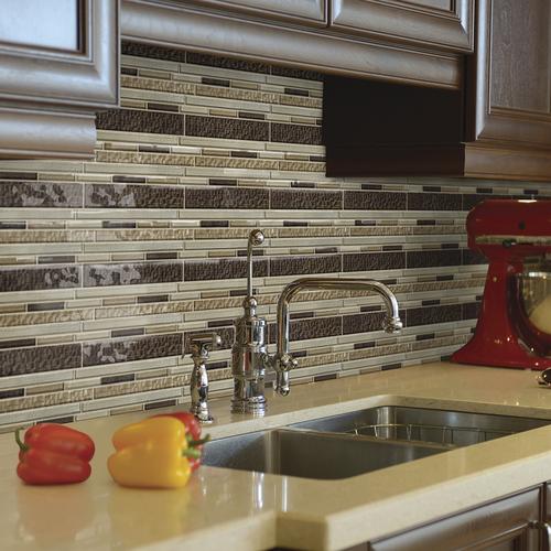 Mohawk® Grand Terrace Random Block 12 x 15 Glass Mosaic Tile at Menards®