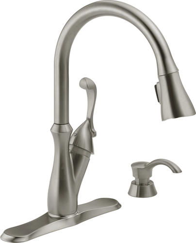 Delta  Arabella  1 Handle Pull Down Sprayer Kitchen  Faucet  