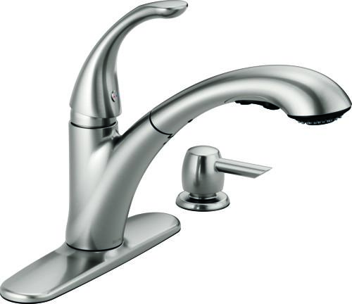 Delta  Pixa  Pull Out Kitchen  Faucet  with Soap Dispenser 