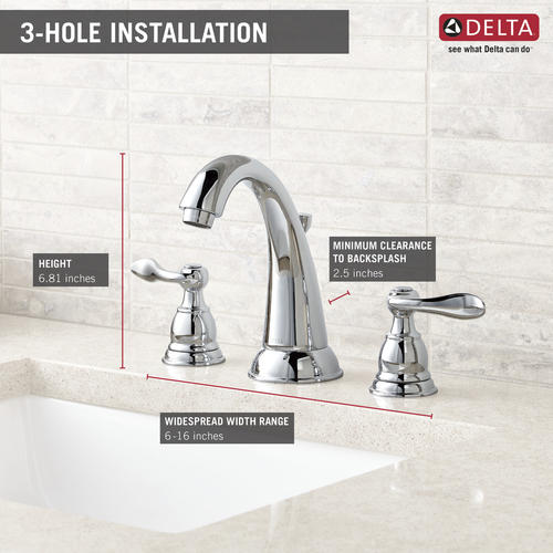 Delta® Foundations® Two Handle 8" Widespread Bathroom Faucet at Menards®