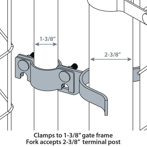 23/8" Black ChainLink Fence Walk Gate Kit at Menards®
