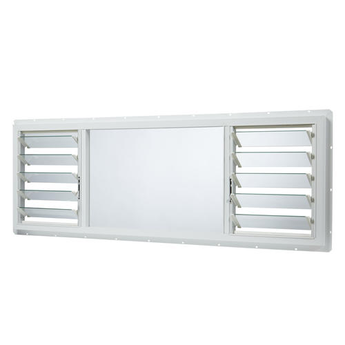 IPS 63" W x 22" H White Vinyl Jalousie Garage Window at Menards®