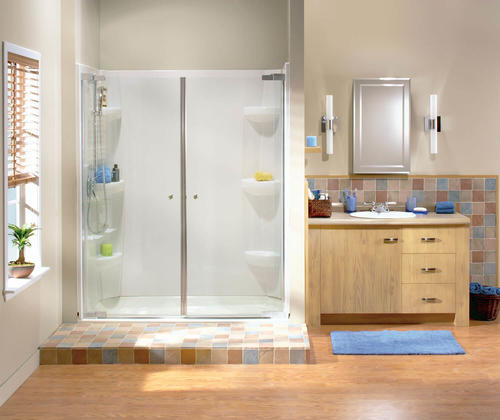 Maax Kleara 54 1 2 W X 69 H Semi Frameless Pivot Shower Door At