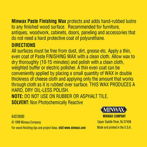 Minwax® Paste Finishing Wax 1 lb. at Menards®