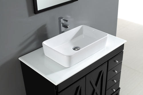 OVE Décors 40"W x 22" D Aspen Vanity and Vanity Top with Vessel Sink at ...