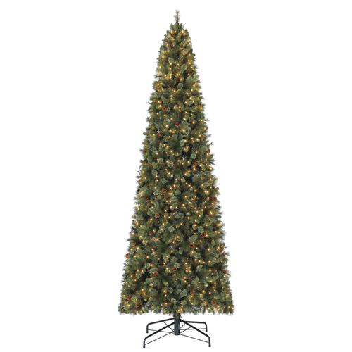 Enchanted Forest® 12' Prelit Warsaw Cashmere Quick Set® Pine Artificial