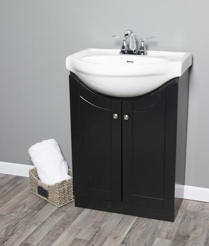 Dreamwerks 24"W x 19-3/8"D Vanity and White Porcelain Vanity Top with ...