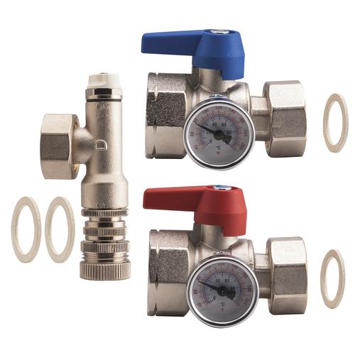 Watts® Flowmeter Accessories Kit w/ 1" FNPT Isolation Ballvalves at