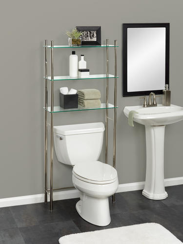 Tuscany Verre Over the Toilet Spacesaver Shelf, Brushed Nickel at Menards®