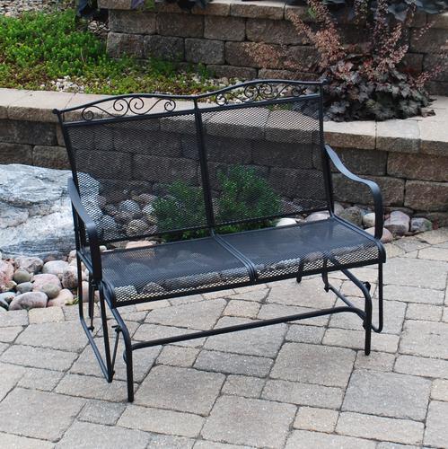 Backyard Creationsu2122 Wrought Iron Glider at Menardsu00ae