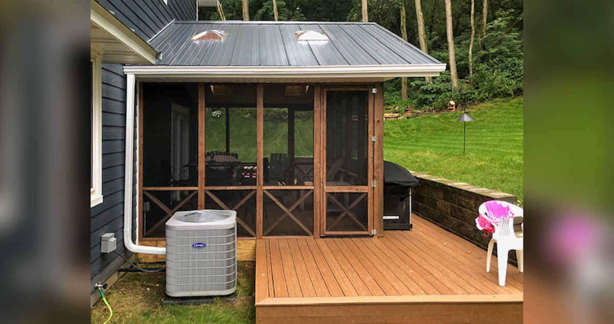 Screen Porch with Wrap Around Deck Project by Beau at Menards®