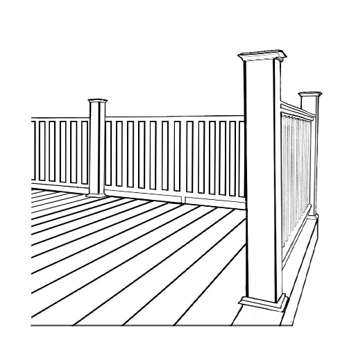 Fypon? QuickRail? 4 x 4 x 44" White Deck Post Sleeve at Menards®